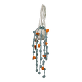 Hanging Plant- Aqua leaves, orange flowers