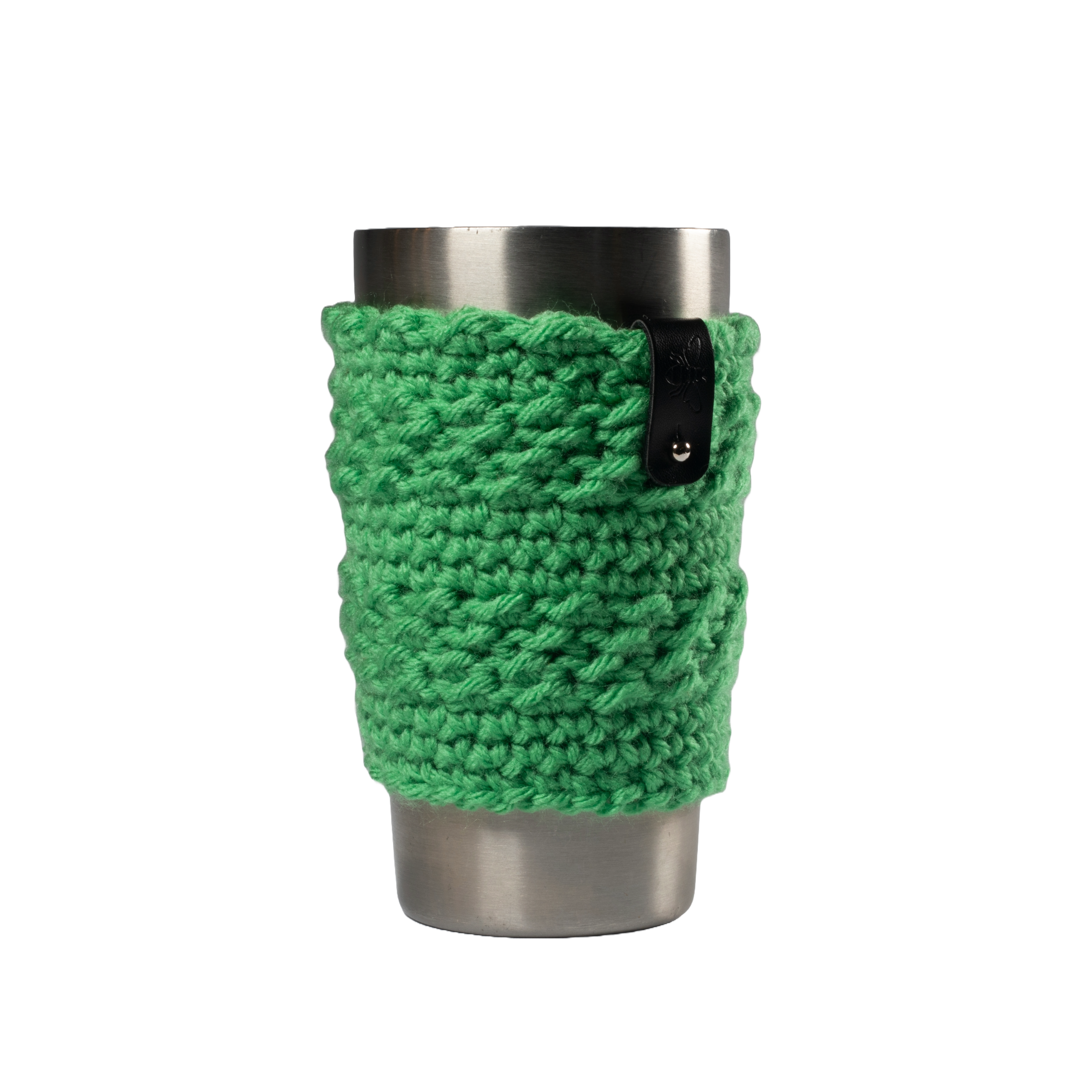 Bright green drink koozie