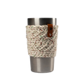 White colored drink koozie